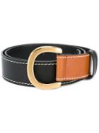 Sonia Rykiel Reversible Belt, Women's, Size: Large, Black, Calf Leather