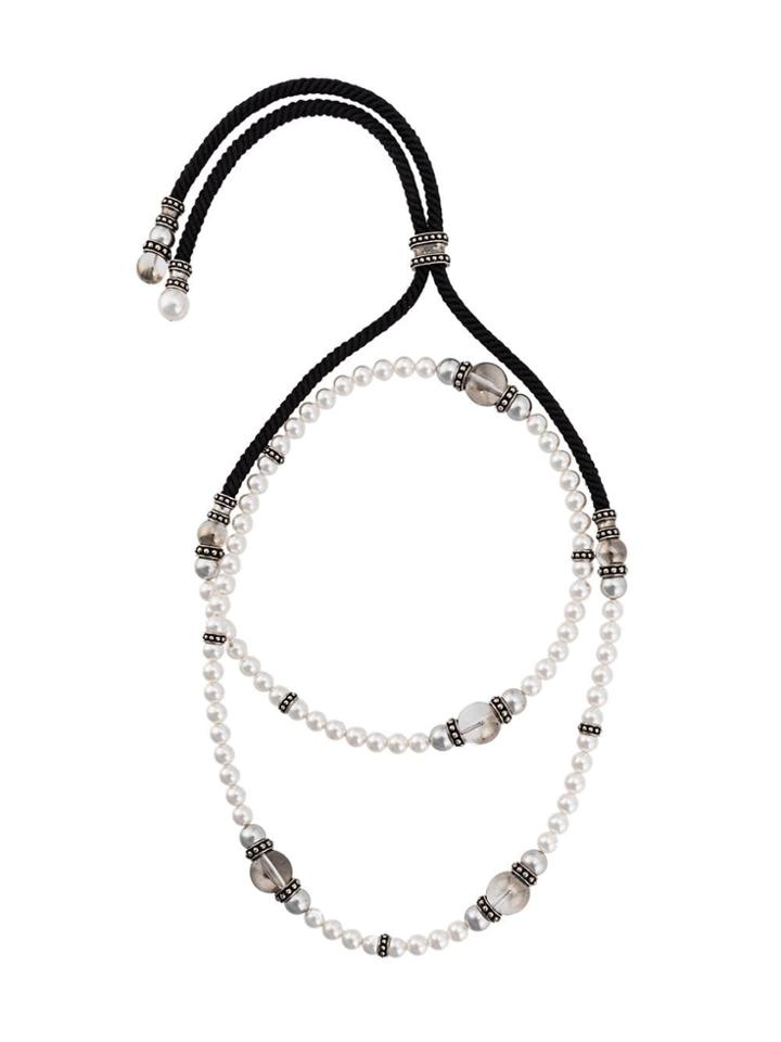 Lanvin Long Pearls Necklace - White