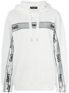 Dolce & Gabbana Sequin Logo Banner Hoodie - White