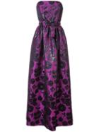 Carolina Herrera - Floral Sheen Jacquard Gown - Women - Silk/polyester - 4, Pink/purple, Silk/polyester