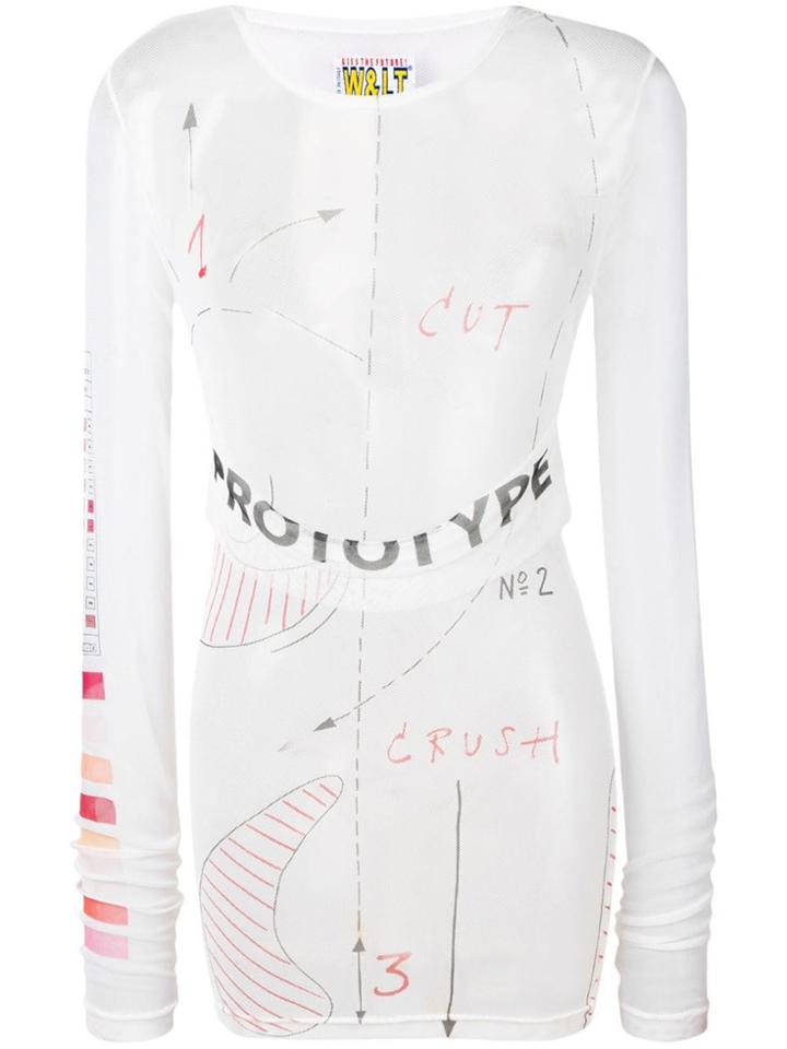Walter Van Beirendonck Vintage 1990's Sheer Blouse - White