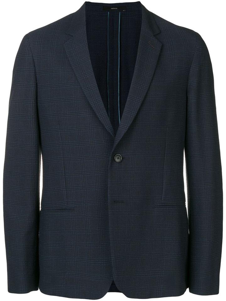 Paul Smith Checkered Blazer - Blue