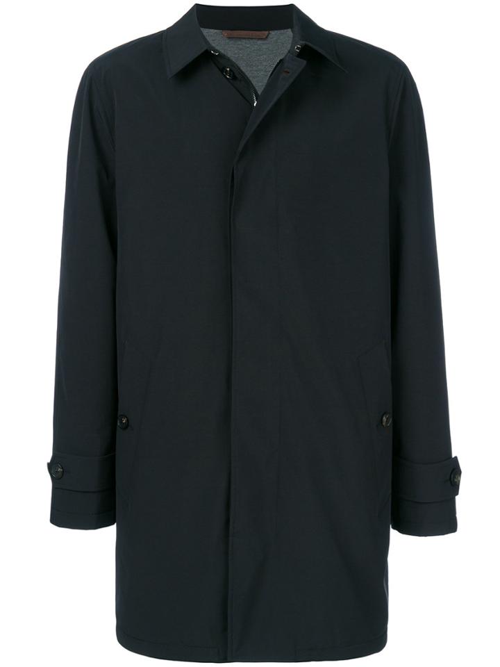 Ermenegildo Zegna Single Breasted Coat - Black