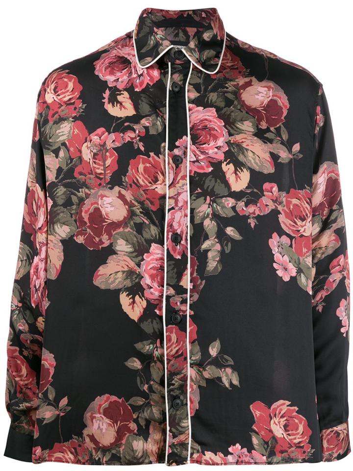 Represent Rose Print Shirt - Black