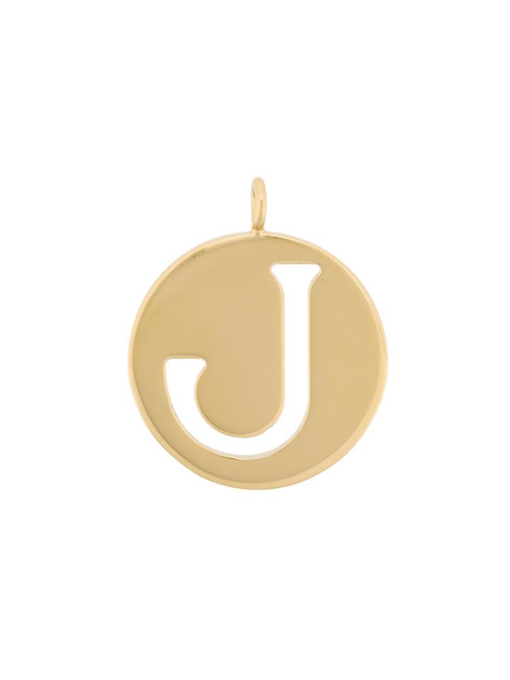 Chloé J Cutout Circle Pendant - Metallic