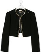 Elisabetta Franchi La Mia Bambina Teen Chain Embellished Jacket -