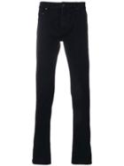 Kenzo Branded Cuff Straight Leg Jeans - Black