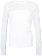 Cushnie Et Ochs Dominique Mesh Sleeve Top - White