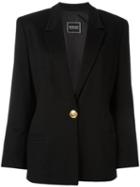 Versace Vintage Button Blazer, Women's, Size: 46, Black