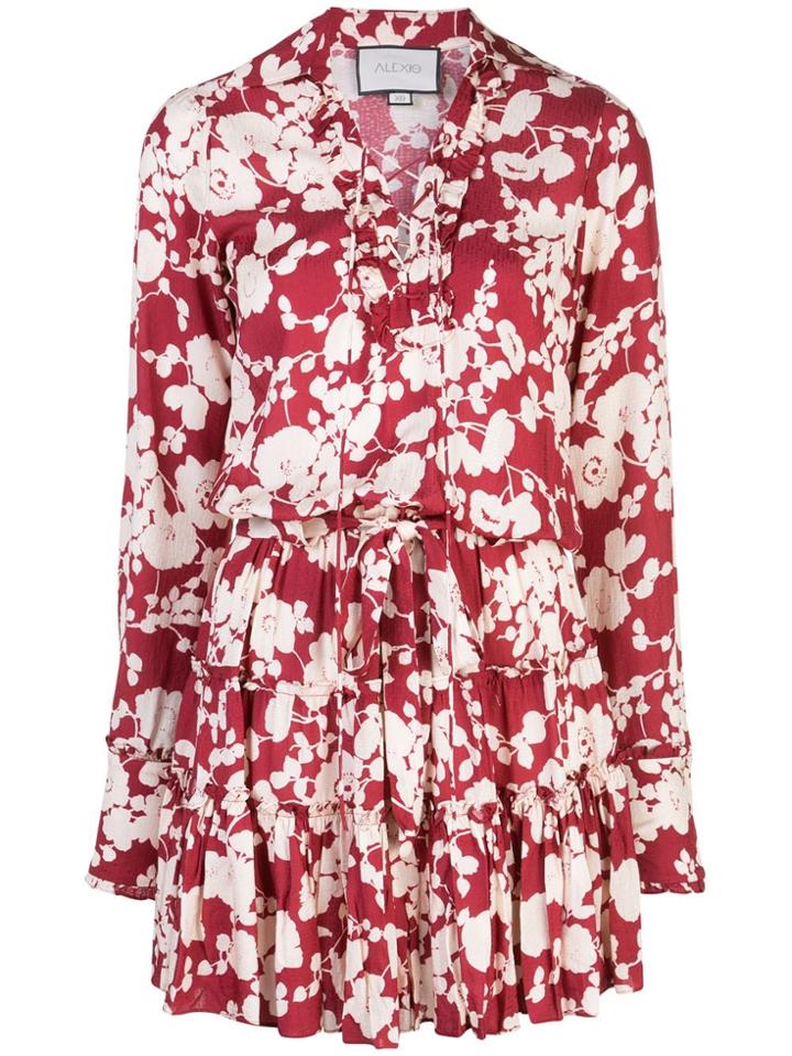 Alexis Jillian Floral-print Dress - Red