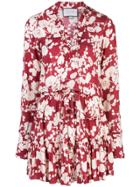 Alexis Jillian Floral-print Dress - Red