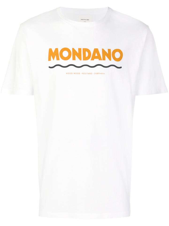 Wood Wood Mondano Slogan T-shirt - White