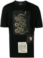 John Richmond Snake Print T-shirt - Black