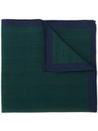 Fashion Clinic Timeless Contrast Trim Pocket Square - Green