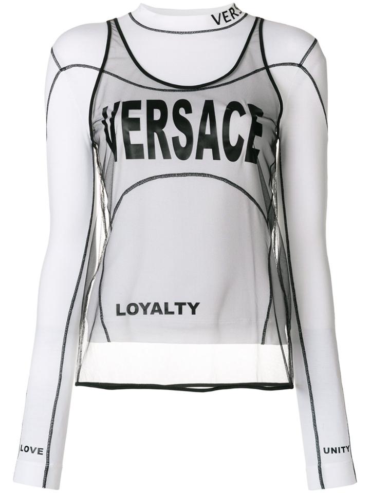 Versace Layered Two-piece Top - White