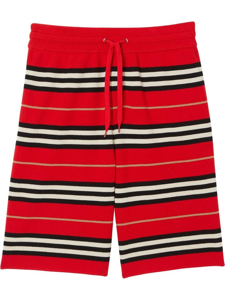 Burberry Merino Wool Drawcord Shorts - Red
