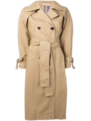 Odeeh Belted Trench Coat - Neutrals