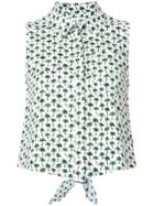 Milly Palm Print Shirt - White