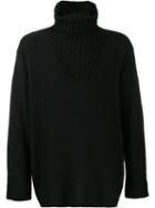 Yohji Yamamoto Sweater In Black With Rollneck