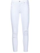 Hudson - Cropped Skinny Jeans - Women - Cotton - 29, White, Cotton