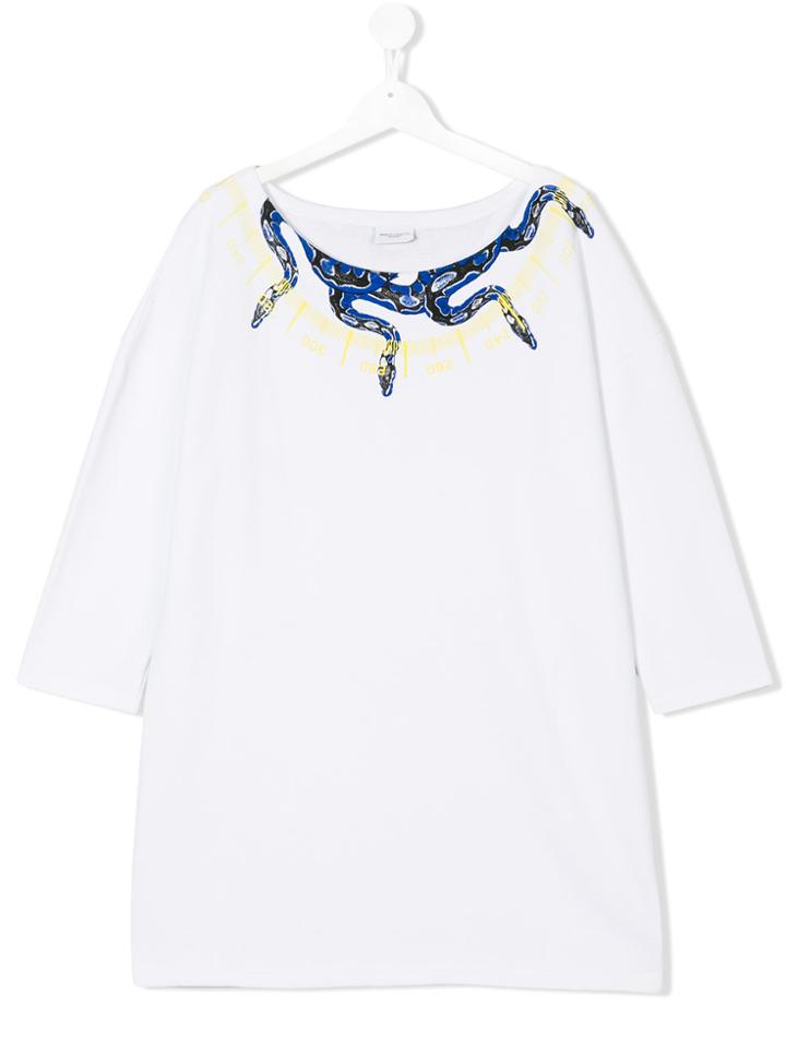 Marcelo Burlon County Of Milan Kids Snake Print Top - White