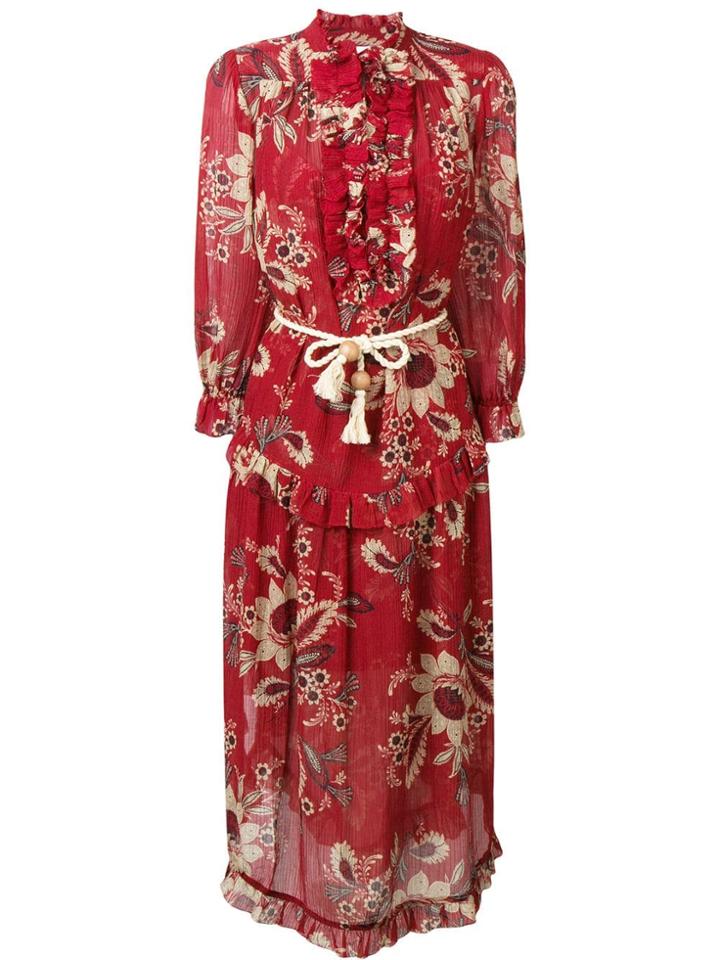Zimmermann Juno Frill Dress - Red