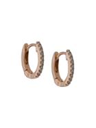 Dana Rebecca Diamond And 14kt Rose Gold Drd Huggies