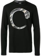 Cavalli Class Snake Motif Sweatshirt - Black