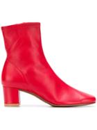 By Far Sofia Ankle Boots - Red
