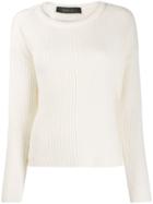 Federica Tosi Long-sleeve Fitted Sweater - White