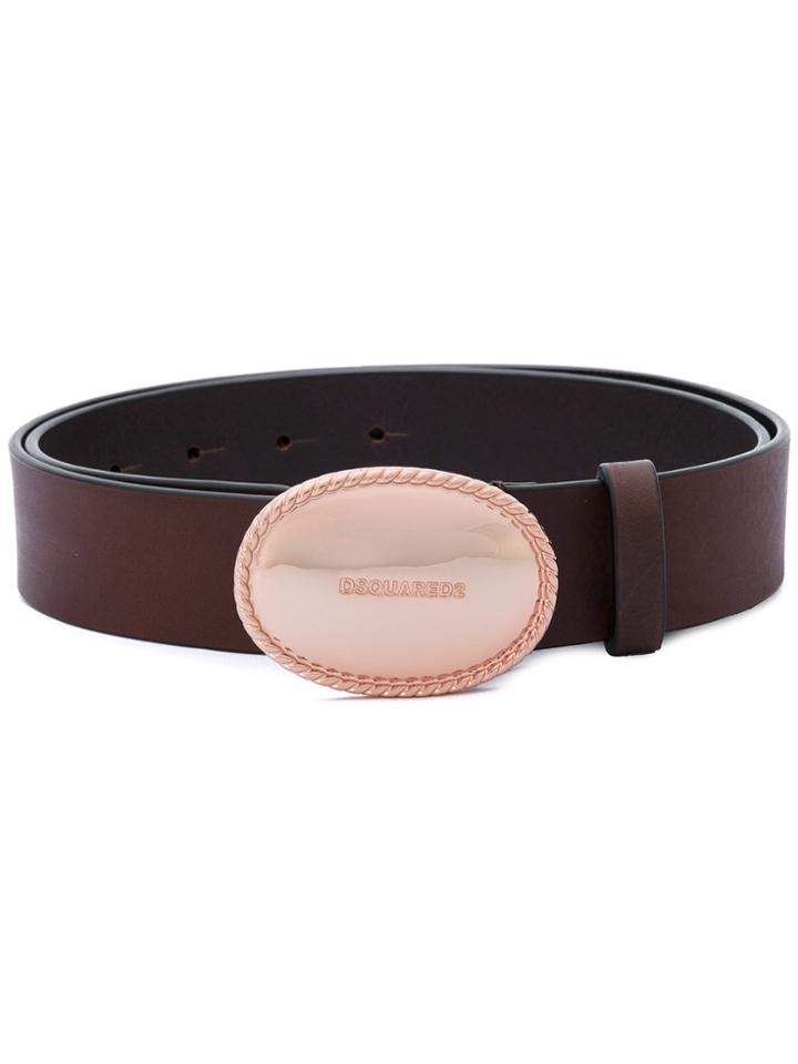Dsquared2 Logo Buckle Belt - Brown
