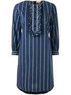 Fay Striped Shirt Dress - Blue