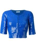 P.a.r.o.s.h. Sequin Bolero Jacket, Women's, Size: Small, Blue, Polyamide/spandex/elastane/pvc