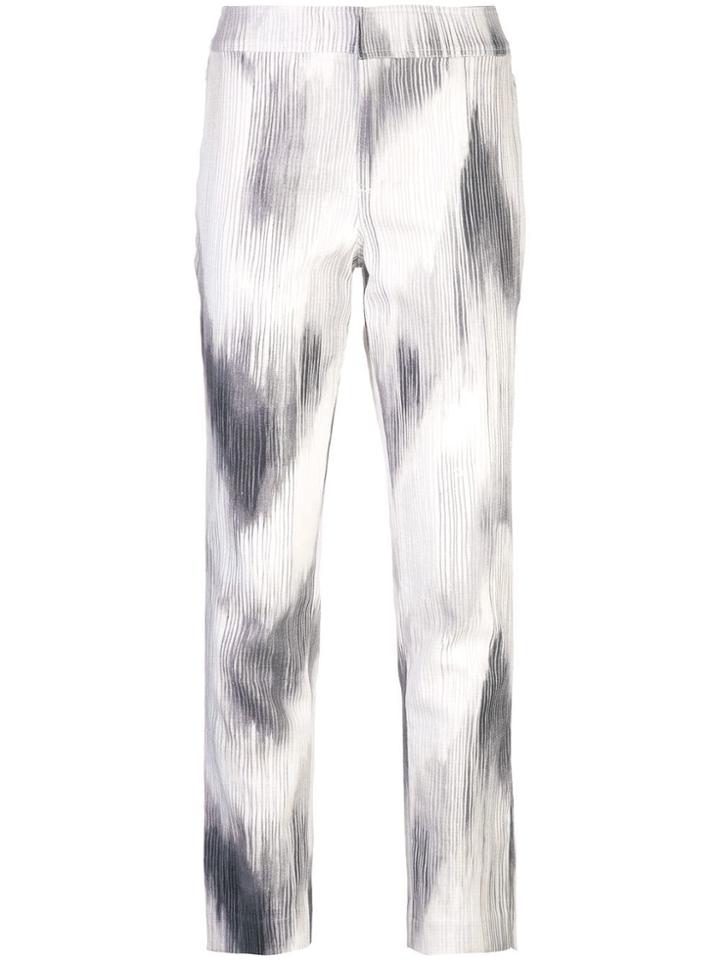 Josie Natori Texture Cotton Slim Pant - White