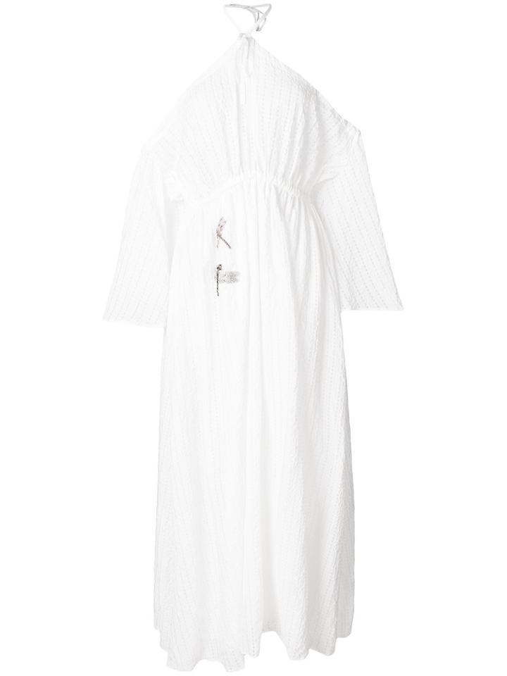 Vivetta Halterneck Dragonfly Patch Dress - White