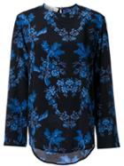 Stella Mccartney Curved Floral Print T-shirt, Women's, Size: 40, Black, Silk
