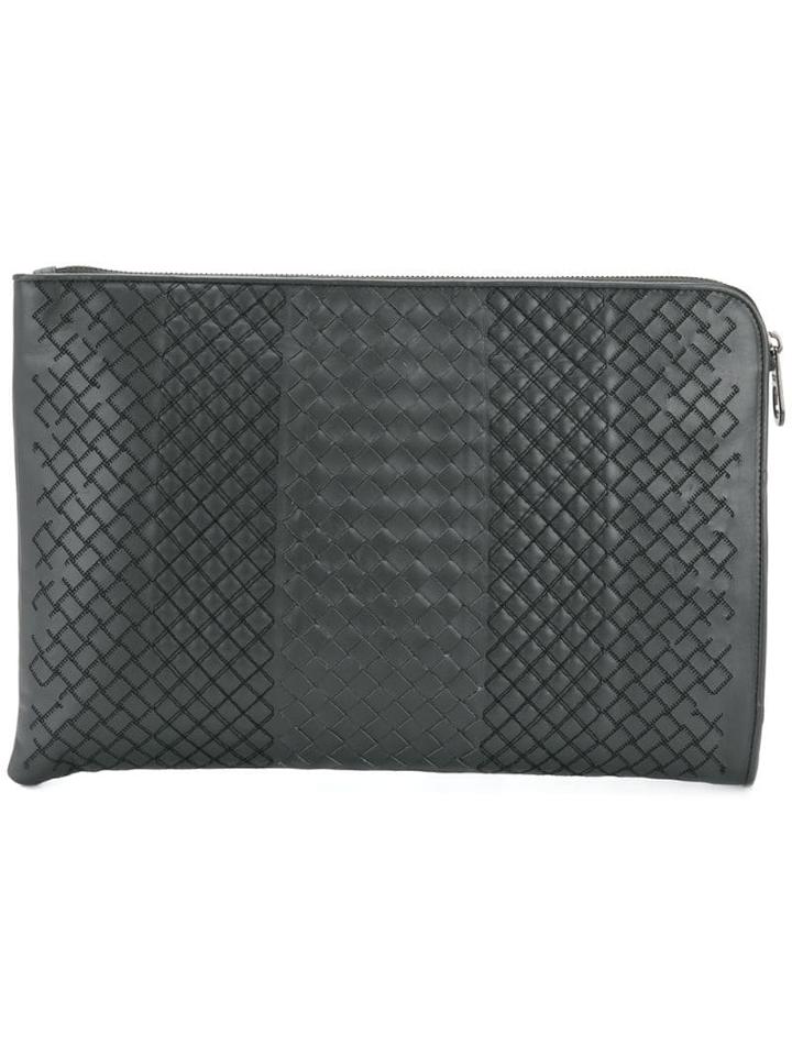 Bottega Veneta Ardoise Intrecciato Aurelio Calf Briefcase - Grey