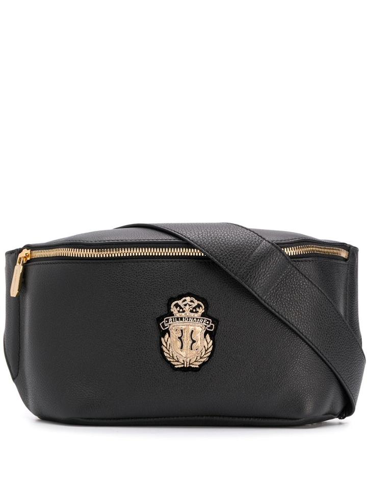 Billionaire Logo Patch Belt Bag - Black