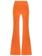 Giuliana Romanno Flared Trousers, Women's, Size: 36, Yellow/orange, Cotton/elastodiene