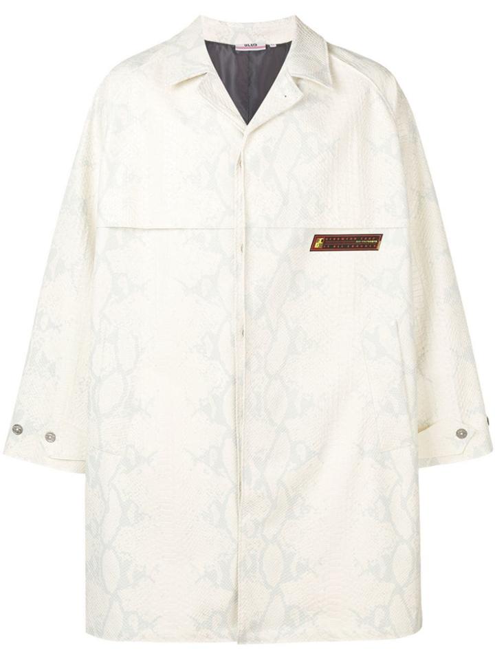 Gcds Snakeskin Effect Raincoat - Neutrals