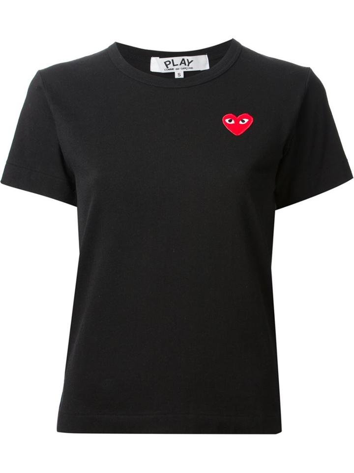 Comme Des Garçons Play 'red Play' T-shirt, Women's, Size: Xs, Black, Cotton