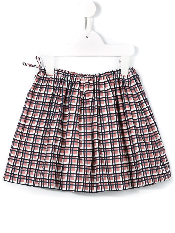 Marni Kids Plaid Print Skirt, Girl's, Size: 12 Yrs, Pink/purple