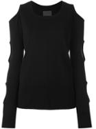 Zoe Jordan Cut-out Sleeve Jumper, Women's, Size: Xs/s, Black, Cashmere/wool