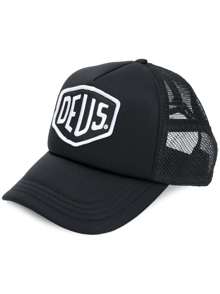 Deus Ex Machina Mesh Back Logo Front Cap - Black
