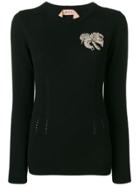 No21 Knitted Embellished Jumper - Black