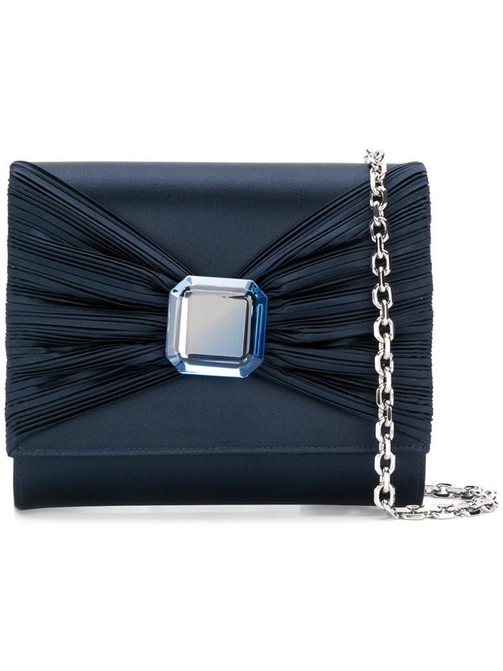 Casadei Bow Detail Clutch Bag - Blue