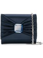 Casadei Bow Detail Clutch Bag - Blue