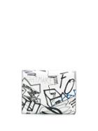 Maison Margiela Graffiti-print Wallet - White
