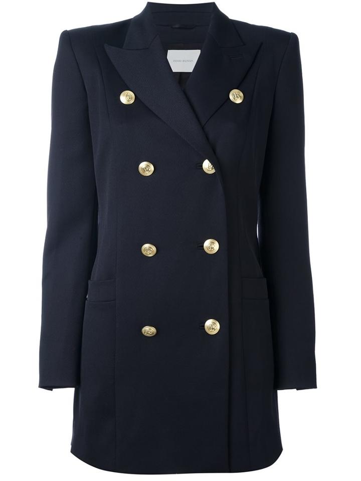 Pierre Balmain Structured Shoulder Military Coat