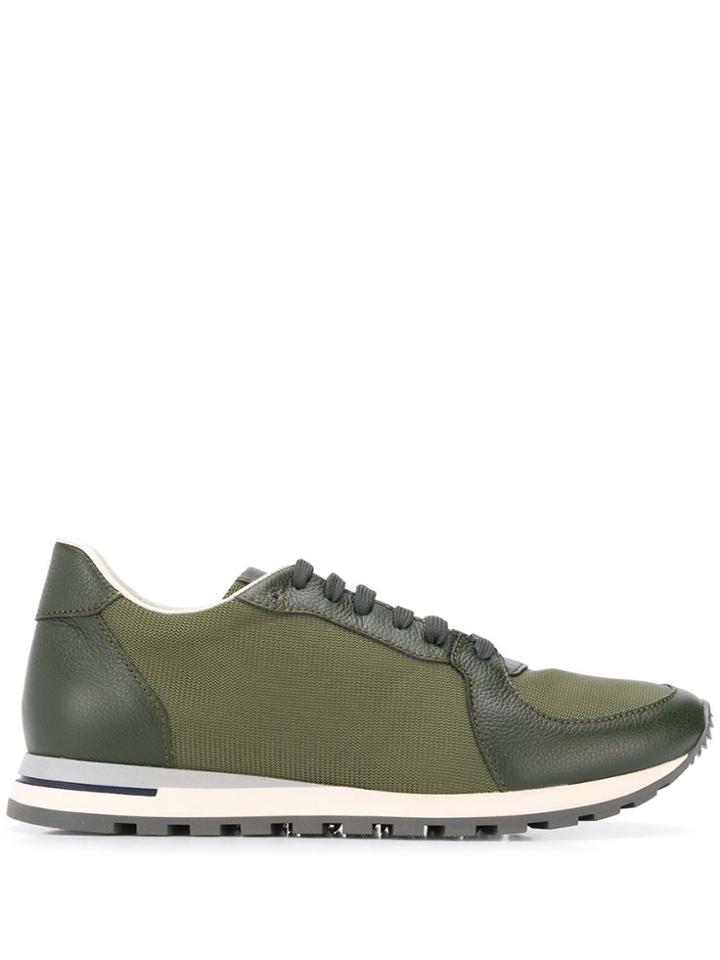 Canali Lace Up Sneakers - Green
